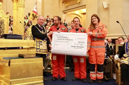 London Freemasons' donation to London Air Ambulance reaches £2 million